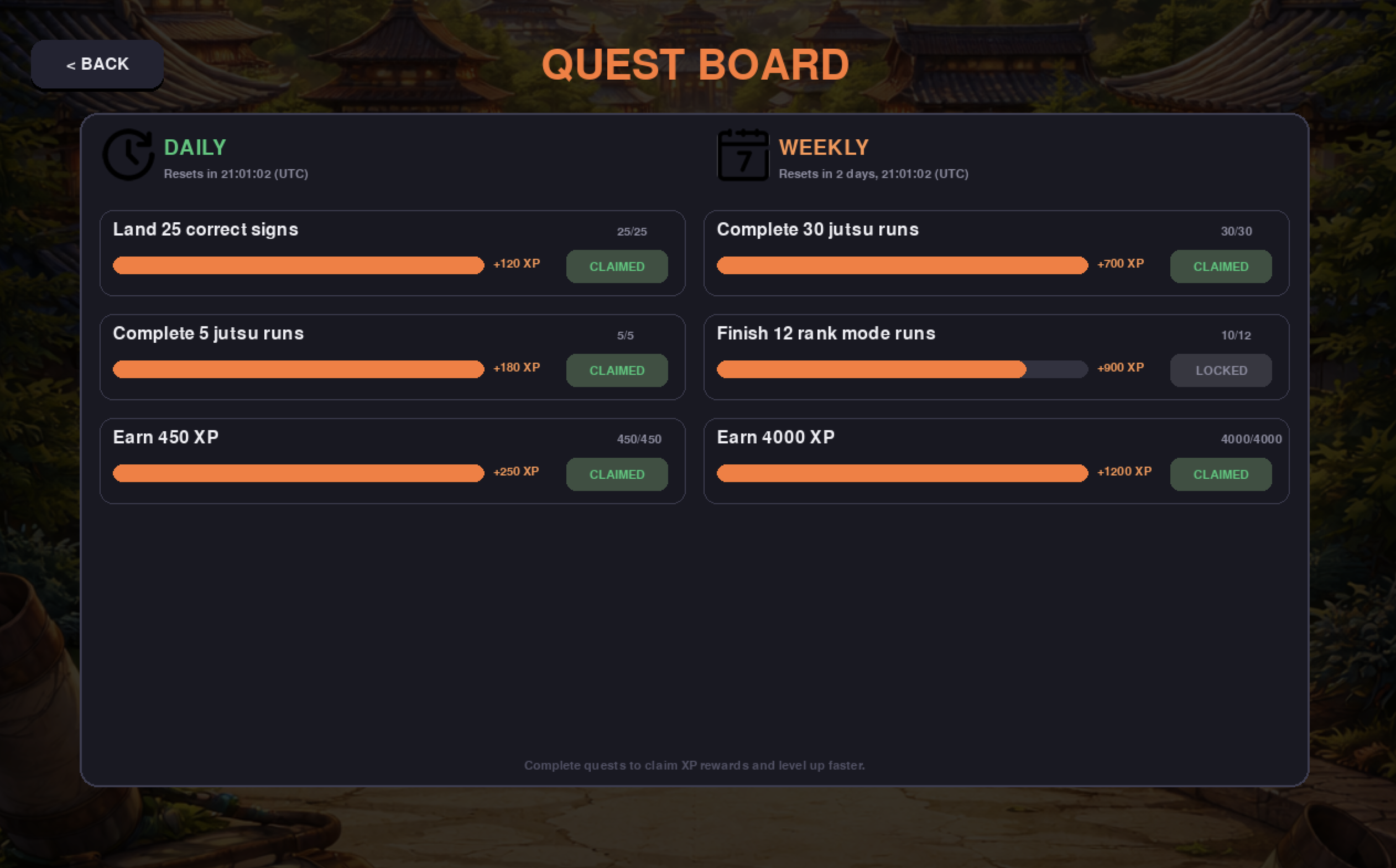 Progression & Quests